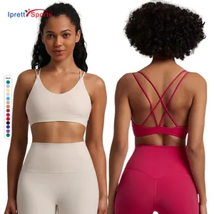 2023 Breathable Sports Bra Shockproof Crop Top Anti-Sweat Fitness Top Women  N - China Halter Sports Bra and Bras Sports price