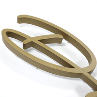 Lettres en relief personnalisées avec rétroéclairage LED doré, logo lumineux 3D pour intérieur et extérieur