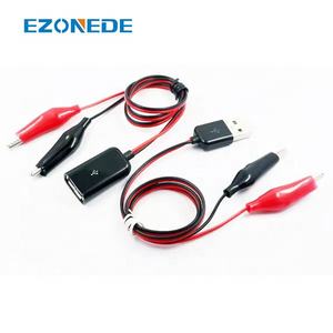 สายเคเบิลทองแดง1คู่50ซม. คลิปจระเข้พร้อมสายตัวเมีย + ขั้วต่อ USB ตัวผู้ทดสอบทองแดงที่หนีบจระเข้สำหรับการทดสอบ - Product Image 6