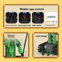 Mi Mundo, Robot de Plástico ABS Programable 5 en 1 con Doble Control, Juguete Educativo STEM de Construcción, para Edades de 7+ Años, Unisex