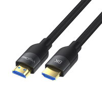 Cable HDMI 2.1 VegGieg 8K Trenzado, Macho a Macho, Conector Chapado en Oro, Cable de Video Ultra HD de Alta Velocidad para TV 8K, PS5, Monitor
