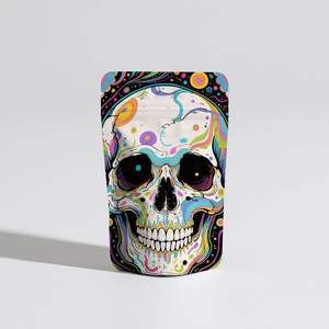 Vente en gros de sacs en mylar personnalisés pour Halloween pochette à pilules anti-odeur 3.5g pochette pour suppléments pochette debout à fermeture éclair - Product Image 4