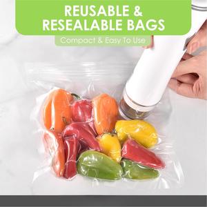 Sacs sous vide réutilisables Huamaohengchun en PE classique, 20 unités, sans BPA, taille moyenne (8x8 pouces), pour conservation alimentaire, congélation, résistants aux odeurs et anti-fuites - Product Image 5