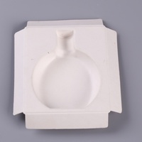 Op Maat Bedrukt Gerecycled Milieuvriendelijk Gevormde Pulpbakje Premium Bagasse Pulp Wijnglazen Fles Verpakking Papieren Inzetbakjes
