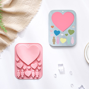 Moldes de Silicona con Diseño Temático de San Valentín, Reutilizables, de Grado Alimenticio, Lindos Moldes Magnéticos de Silicona para Chocolate, Dulces y Hielo - Product Image 6
