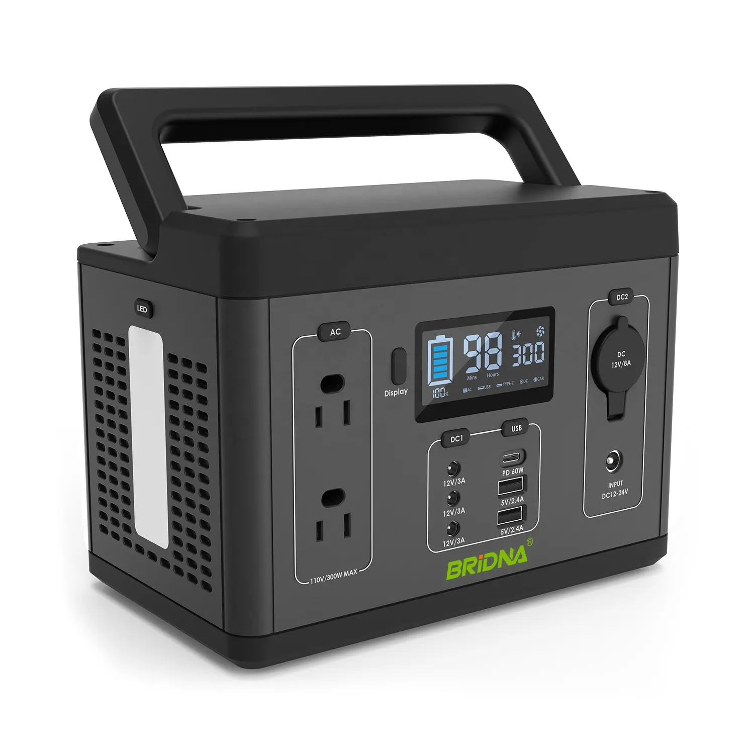 Generador de emergencia portátil de 300W, fuente de alimentación de respaldo con batería de litio de 26AH