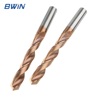 Foret hélicoïdal HRC55 à queue droite en carbure cémenté, diamètres 9,8 mm, 12,7 mm, 50 mm, longueur 5,2 mm, 160 mm, avec pointe en carbure de tungstène pour machines-outils CNC