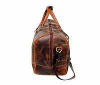 Sac de voyage de luxe en cuir pleine fleur véritable, 10 litres, grande capacité, résistant à l'eau, léger, sangle réglable