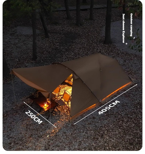 Tente de camping extérieure HOUMU résistante aux intempéries, à montage automatique, double couche, équipement anti-tempête, pour la famille, par temps extrême - Product Image 2