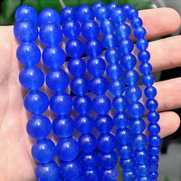 Perles de calcédoine multicolores prêtes à être expédiées, 4 mm, 6 mm, 8 mm, 10 mm, perles rondes en pierre pour la fabrication de bijoux DIY, vente en gros