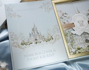 Hộp lời mời đám cưới được thiết lập với một lời mời gatefold bao gồm một phong bì gửi thư & RSVP QR mã chữ lồng lời mời - Product Image 2