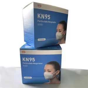 Custom N95 Respirator Face Mask Packaging Box 50 pcs Surgical Masks white card Paper Box Packaging