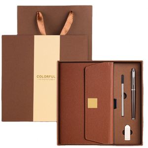 PU Leather Notebook Pen Bookmark Gift Box Set With Handbag Flip Cover Journal Custom Logo Executive Promotional Gift Kit - Product Image 1