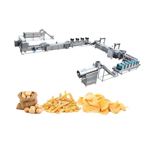 Línea de producción automática de patatas fritas naturales, máquina para hacer chips de patatas frescas