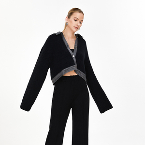 Maglione Cardigan in <span class=keywords><strong>Lurex</strong></span> da donna monopetto con paillettes Bling e purx Casual a maniche lunghe con scollo a V - Product Image 6