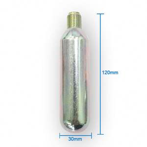Mini bouteille de gaz CO2, cartouche de CO2 de 38 g, 45 g, filetée, 48 cc, 50 cc, 60 cc, utilisée pour les gilets gonflables pour cavaliers, identique à HELITE - Product Image 2