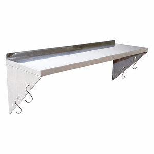Étagère murale en acier inoxydable, robuste, pour <span class=keywords><strong>restaurant</strong></span>, bar, café et organisation de la cuisine à domicile, ensemble d'étagères de rangement murales et d'affichage - Product Image 6