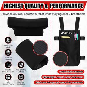 Échantillon gratuit de béquilles en alliage d'aluminium pour personnes âgées et handicapées avec hauteur réglable et béquilles antidérapantes sous les bras, sac inclus - Product Image 4