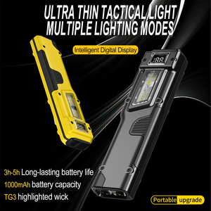 S90 ไฟฉายแบบคลิปหนีบปากกา LED แบตเตอรี่แบบชาร์จไฟได้จอแสดงผลดิจิตอลยุทธวิธีกลางแจ้งกันน้ำอายุการใช้งานแบตเตอรี่ยาวนาน - Product Image 2