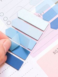 Notas Adhesivas de PET de Color Sólido, Paquete de 100, para Estudiantes y Oficina, Etiquetas Adhesivas de Índice de Color, Indicador de Flecha, Atractivas - Product Image 6