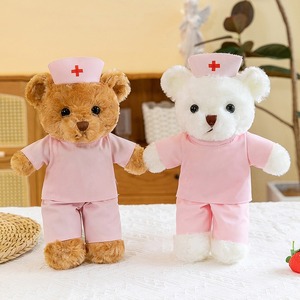 Orsacchiotto Medico di Alta Qualità, Costume da Dottore e Infermiera, Simpatico Peluche per Bambini, Regalo Ospedaliero, Certificato CE, 100% Poliestere - Product Image 2