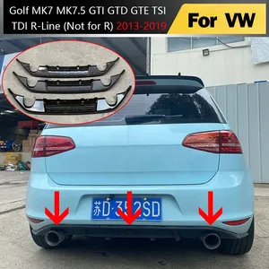 สปอยเลอร์ลิ้นกันชนหลัง StarNav ปี 2013 ถึง 2019 สำหรับ Golf MK7 MK7.5 GTD GTE TSI TDI R-Line (ไม่ใช้ได้กับรุ่น R) ชุดแต่งดิฟฟิวเซอร์ - Product Image 6