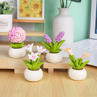 Dekorasi meja Mini kreatif ramah lingkungan, Pot bunga Elf lucu Resin, ornamen bunga segar kecil