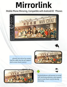 Reproductor MP5 para Auto con Pantalla Táctil HD, Bluetooth, Android, IOS, Carplay, Radio Multimedia, Video, Pantalla Táctil de 7'', FM, USB, SD, Aux, GPS, Cámara de Reversa - Product Image 5