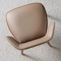 JP Nordic Chaise de salle à manger en cuir de luxe léger en bois massif en frêne Chaise en cuir design simple et moderne