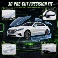 Film de protection de peinture TPU ultra brillant, film transparent PPF pour voiture, film de protection de carrosserie haute transparence invisible, 1,52*15M