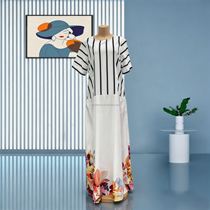 Robe longue turque décontractée pour <span class=keywords><strong>femme</strong></span>, imprimé africain, coupe ample - Product Image 4