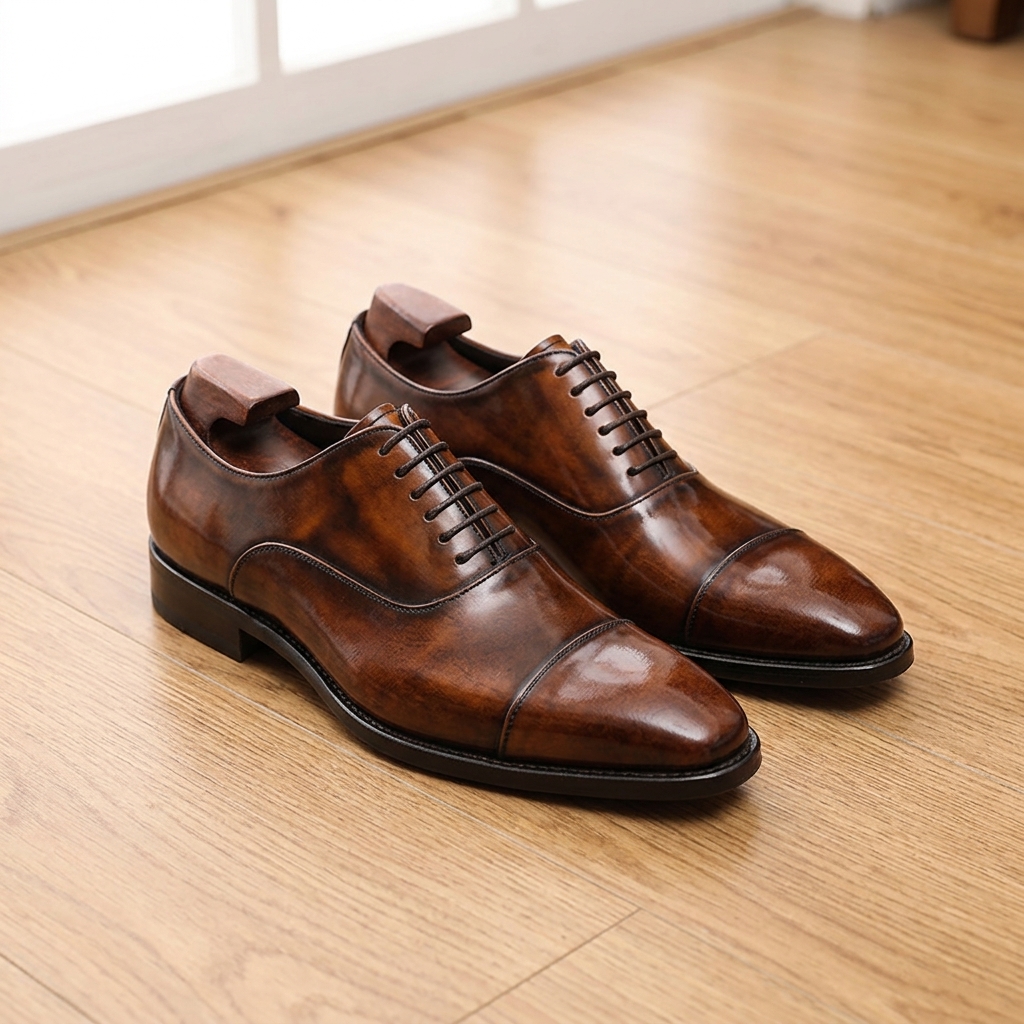 mens brown dress shoes for wedding VANGELO Men Shoe TITAN-1 Oxford Formal Tuxedo Prom & Cognac Matte Welcome to TheWolfWalk A name of Friendly Handcrafting Cognac Dress Shoes - The