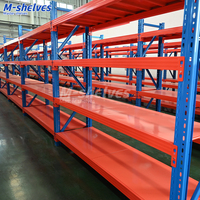 Scaffalatura Metallica Robusta in Acciaio Verniciato a Polvere, 4/5/6 Ripiani, Dimensioni Personalizzabili, Capacità 200-500kg per Gestione Magazzino e Stoccaggio