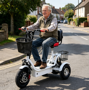 Mini scooter électrique pliable à corps ouvert pour adultes, déplacements professionnels, <span class=keywords><strong>tout</strong></span>-<span class=keywords><strong>terrain</strong></span>, 3 roues, longue autonomie, petit <span class=keywords><strong>tricycle</strong></span> pour personnes âgées - Product Image 5