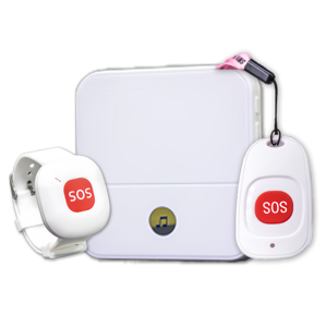 Không dây y tế báo động cho người cao tuổi phản ứng ngay lập tức âm thanh cửa điện thoại với Receiver cổ tay & nút Mặt dây chuyền - Product Image 2