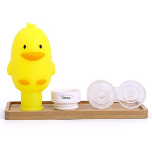 ชุดขวดซิลิโคนสำหรับเดินทางลายการ์ตูน 30 มล. ภาชนะใส่แชมพูสบู่แบบพกพาสำหรับอาบน้ำ ชุดของขวัญ - Product Image 2