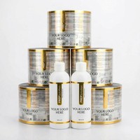 Bouteilles d'huile capillaire personnalisées en feuille d'or imperméables avec étiquettes adhésives BOPP personnalisées et logo imprimé pour l'huile de croissance capillaire