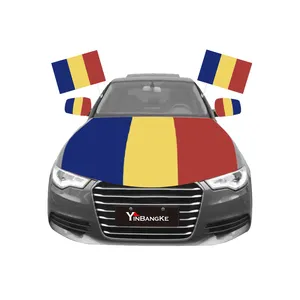 Usine professionnelle personnalisée Double point Polyester impression numérique Roumanie sublimation drapeaux de fenêtre de voiture avec poteau