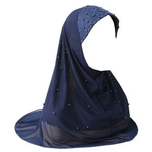 Pañuelo árabe de cuentas de uñas de malla de doble capa, sombrero de moda, poliéster de verano para musulmanes, exportado exclusivamente para Amazon AliExpre - Product Image 1