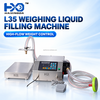 Machine de remplissage de liquides L35 en acier inoxydable, remplisseuse de bouteilles par pesage pour l'eau, le jus, l'huile de cuisson, le savon et les nettoyants liquides