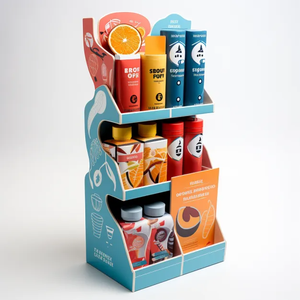 Bán Lẻ các tông đóng gói thực phẩm sàn hiển thị đứng Giấy gợn sóng thực phẩm các tông hiển thị kệ cho bữa ăn nhẹ - Product Image 3