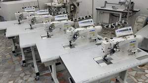 Máquina de coser <span class=keywords><strong>industrial</strong></span> de alta resistencia serie LH3588A, cabezal semiseco, puntada de 2 agujas para fabricación de prendas de cuero y tela - Product Image 4