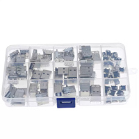 Boîte de connecteurs USB 82 pièces, 14 spécifications, mâle/femelle, mini-plaque de raccordement 2 broches, double couche 90 degrés, 180 degrés