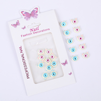 Nouveau diable oeil métal ongles breloques 3D mignon oeil de chat Halloween kawaii élève manucure accessoires
