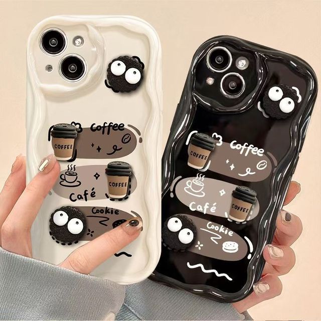 As Brand Coal Ball Doll Cartoon TPU Mobile Phone Cases for 14 Full Package Shockproof with Phone Grip Red 7p/8p