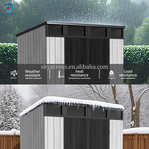 Casetta da Giardino Skyacross Container Factory in PP con Tetto a Falda, Impermeabile e Resistente ai Raggi UV, Facile da Montare - Product Image 4