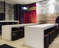 Acryl-Marmor-Esstisch-Set für 4 Personen, Moderner Stuhl und Tisch für Restaurants