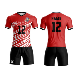 Maillots de football OEM unisexes personnalisés pour adultes avec impression du nom et broderie en polyester - Product Image 3