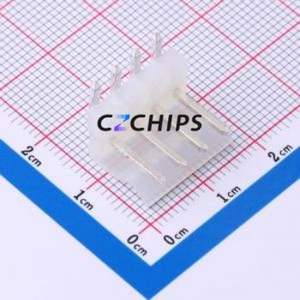 HDGC3961WR-4P-2 Wire-to-Board Pin Header Bent Lead Through Hole,P=3.96mm Connector 1x4P 3.96mm Right Angle Insert 4P - Product Image 1