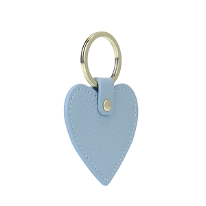 Tùy chỉnh da thật hình trái tim kim loại Keychain vòng chìa khóa <span class=keywords><strong>Keyring</strong></span> - Product Image 4